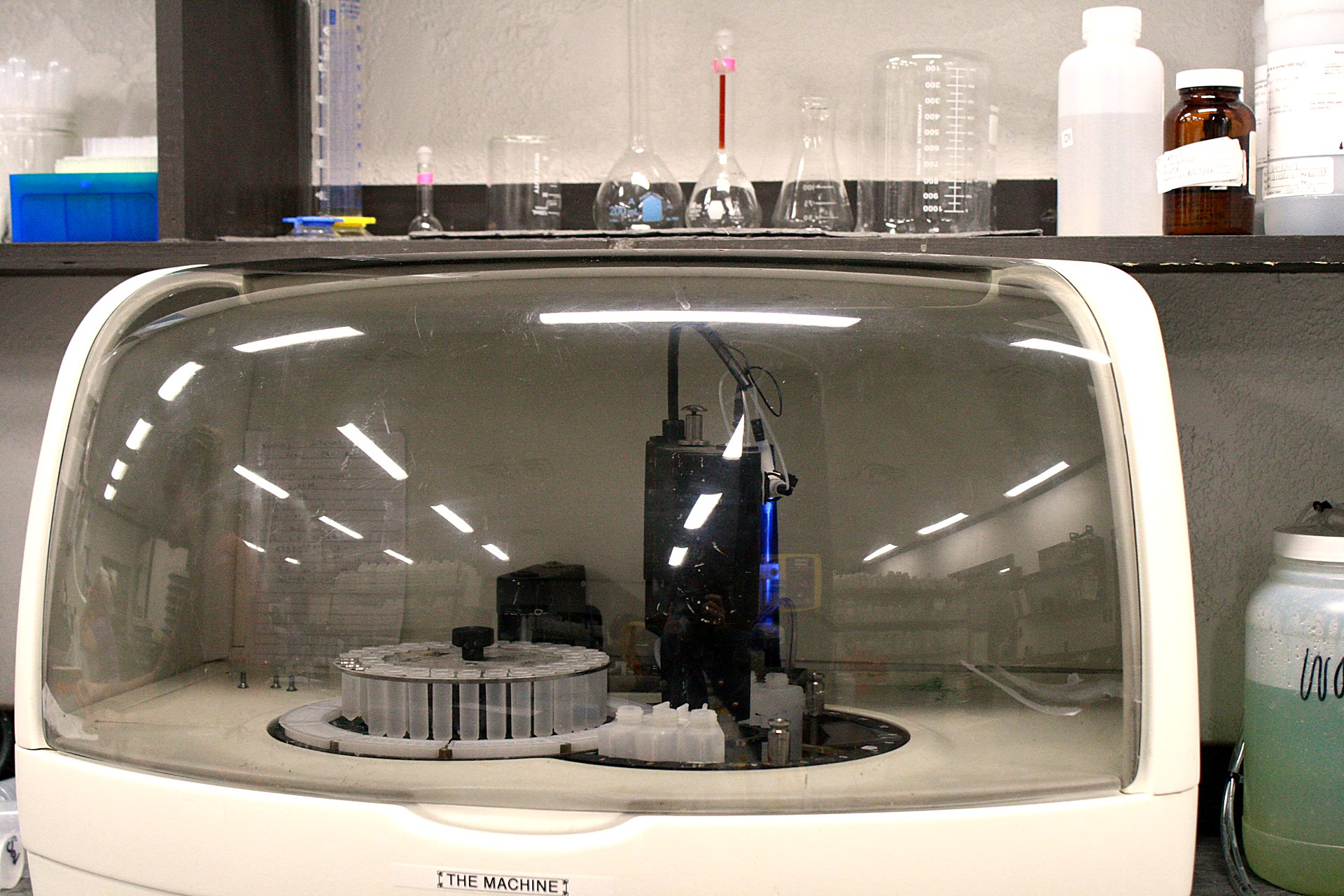 Sample-handling instrument labeled THE MACHINE